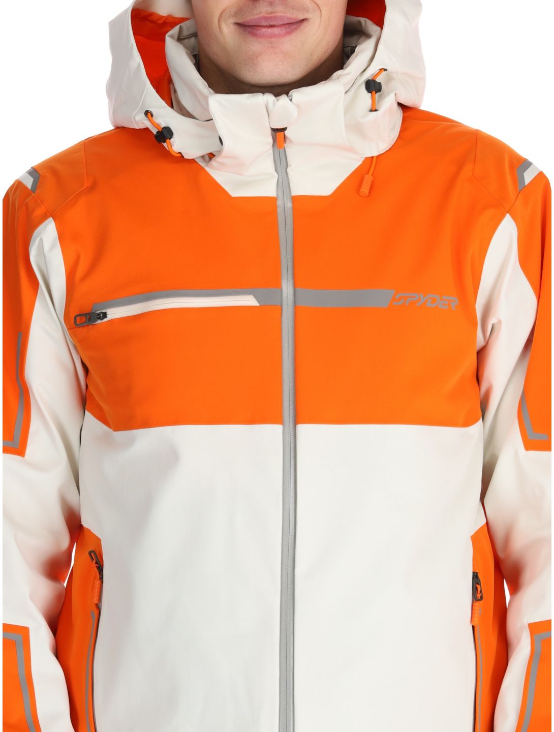 Spyder, Titan ski jacket men Orange Shock beige, orange 