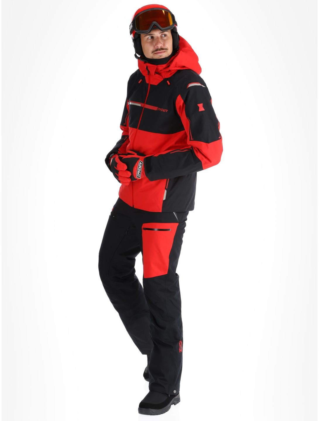 Spyder, Titan ski jacket men Spyder Red black, red 