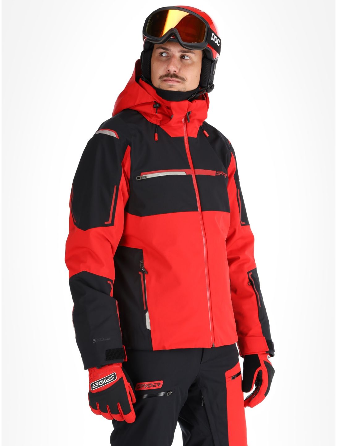 Spyder, Titan ski jacket men Spyder Red black, red 