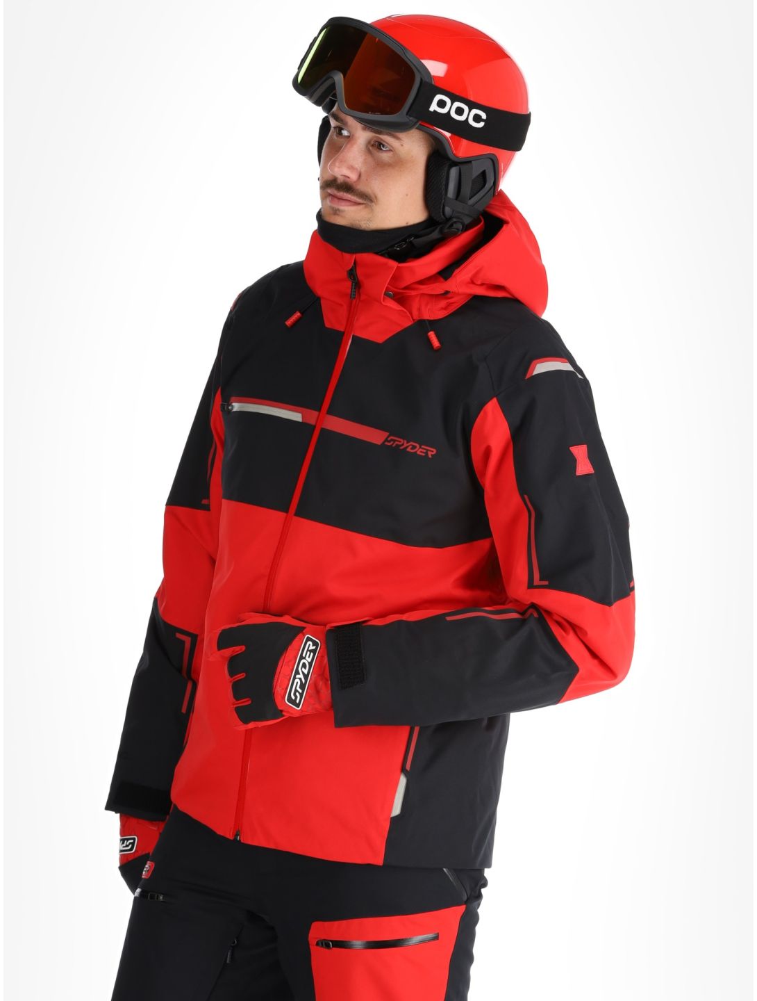 Spyder, Titan ski jacket men Spyder Red black, red 