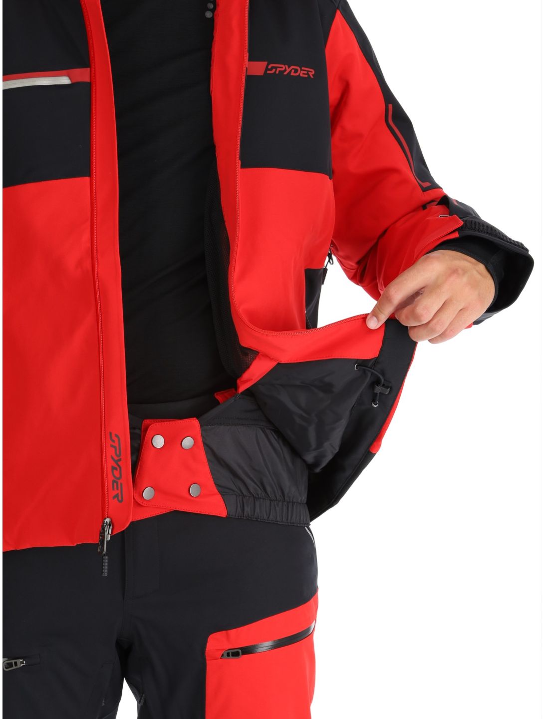 Spyder, Titan ski jacket men Spyder Red black, red 