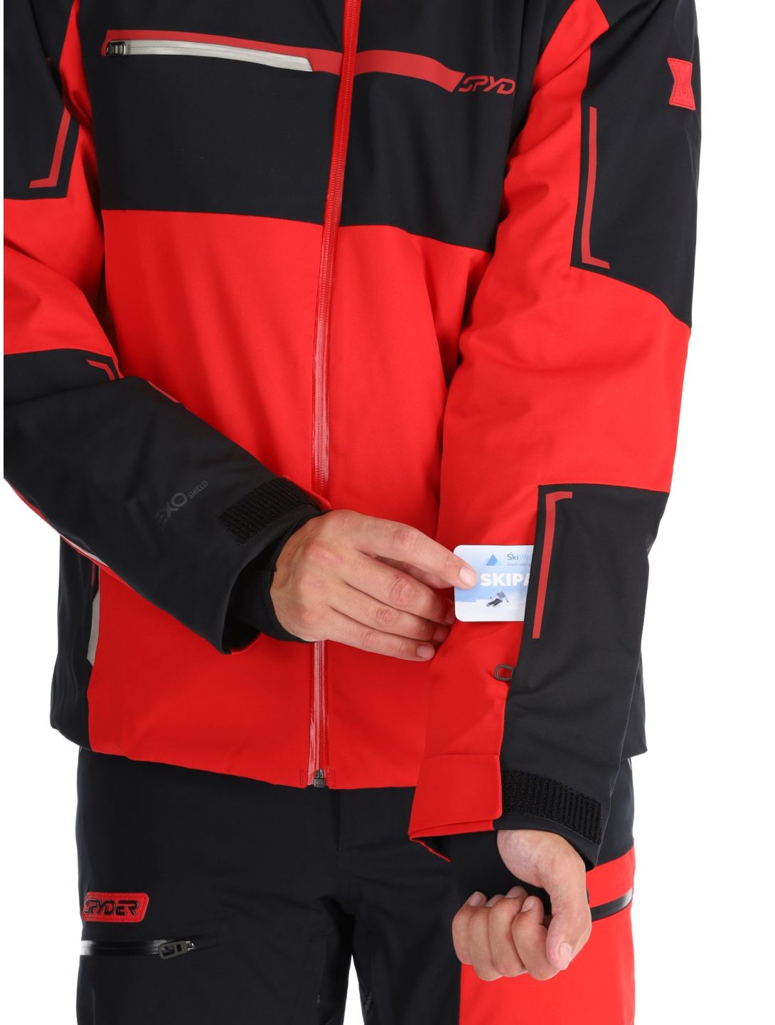 Spyder, Titan ski jacket men Spyder Red black, red 