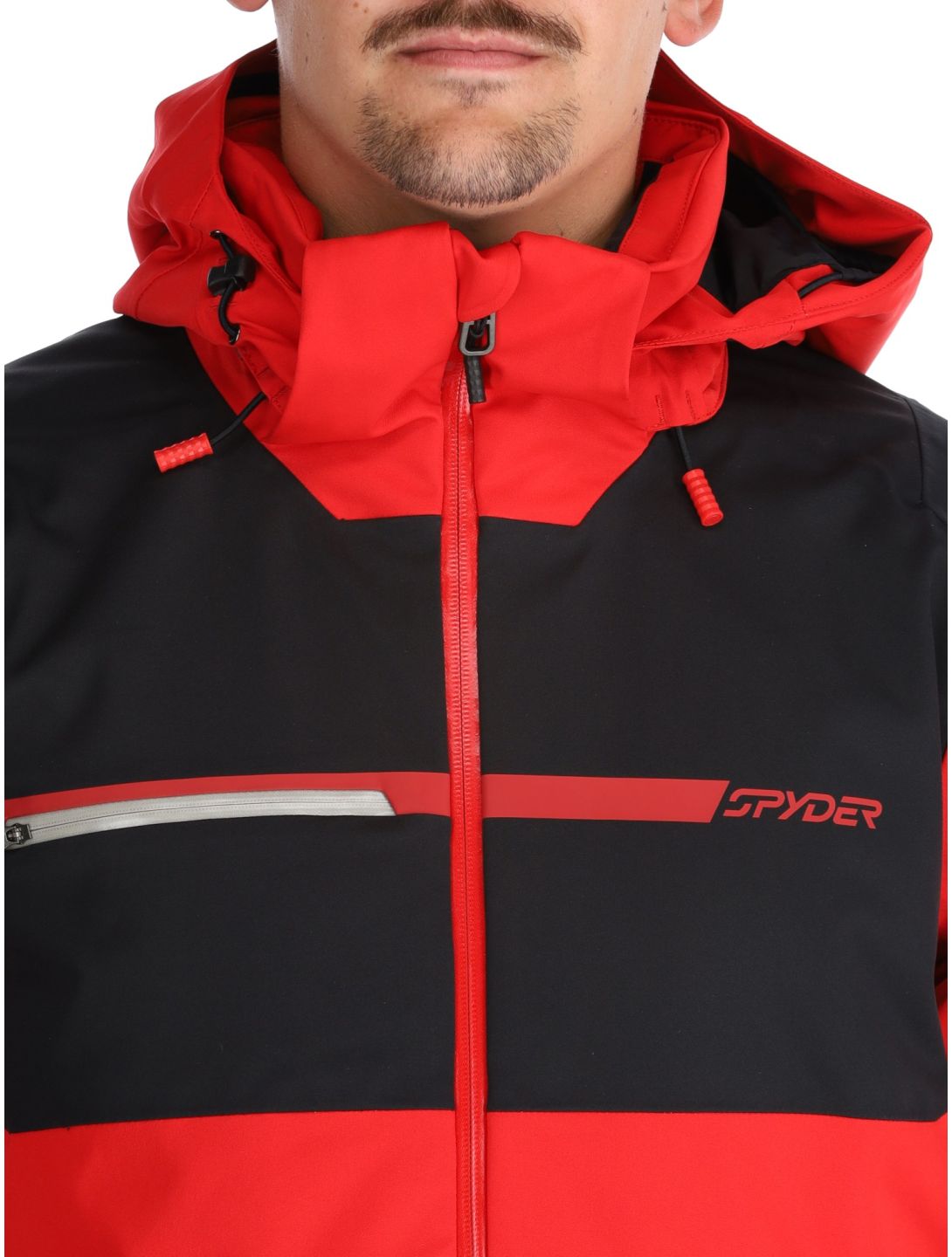 Spyder, Titan ski jacket men Spyder Red black, red 