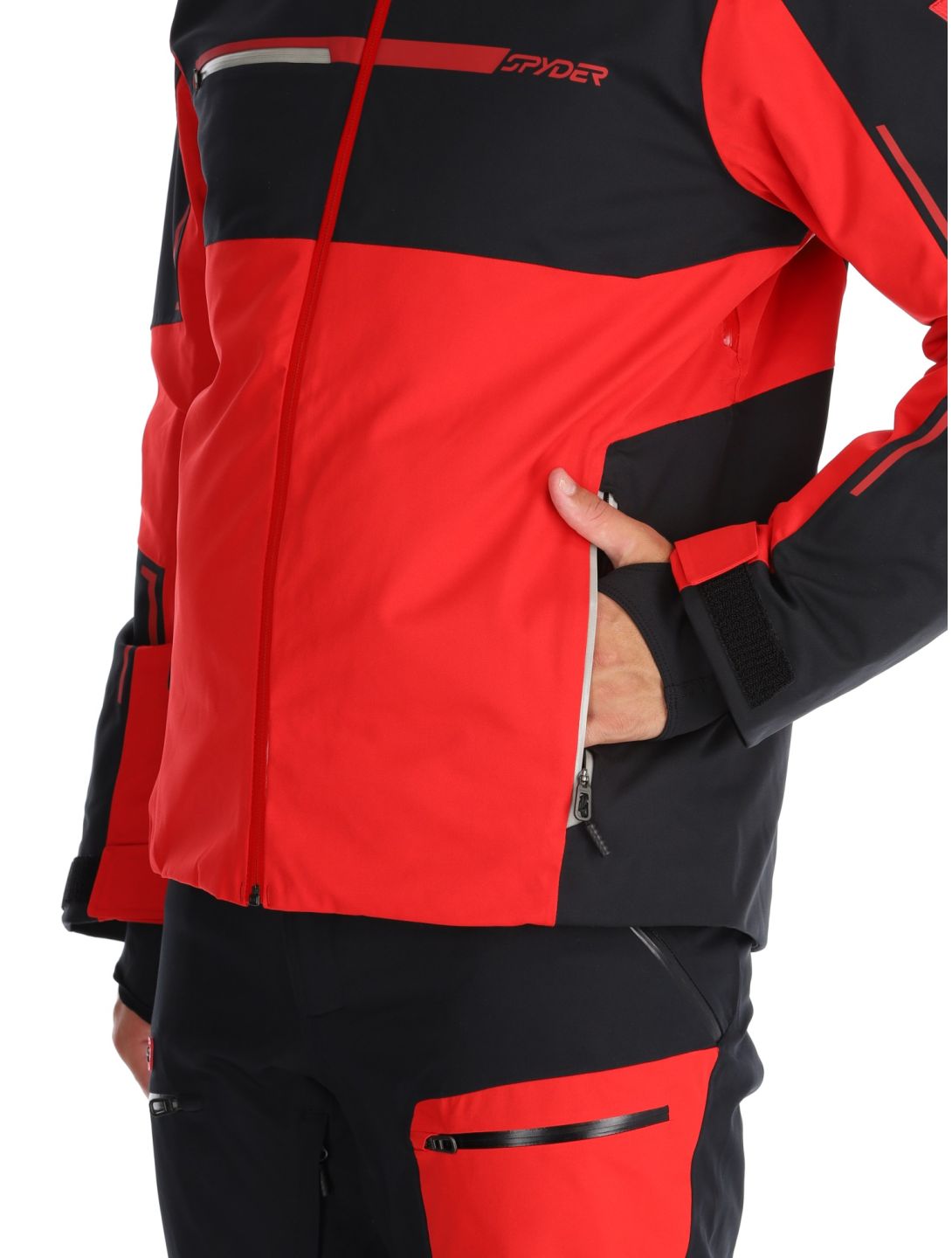 Spyder, Titan ski jacket men Spyder Red black, red 