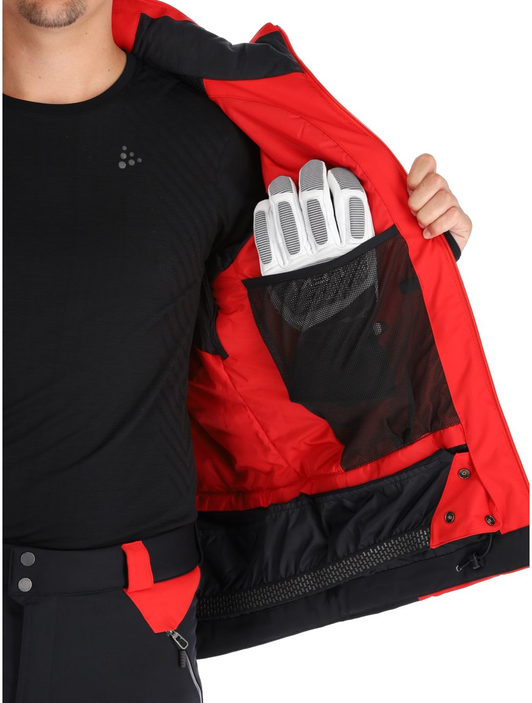 Spyder, Titan ski jacket men Spyder Red black, red 