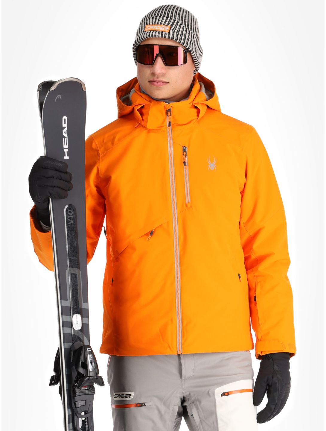 Spyder, Tripoint ski jacket men Orange Shock black 