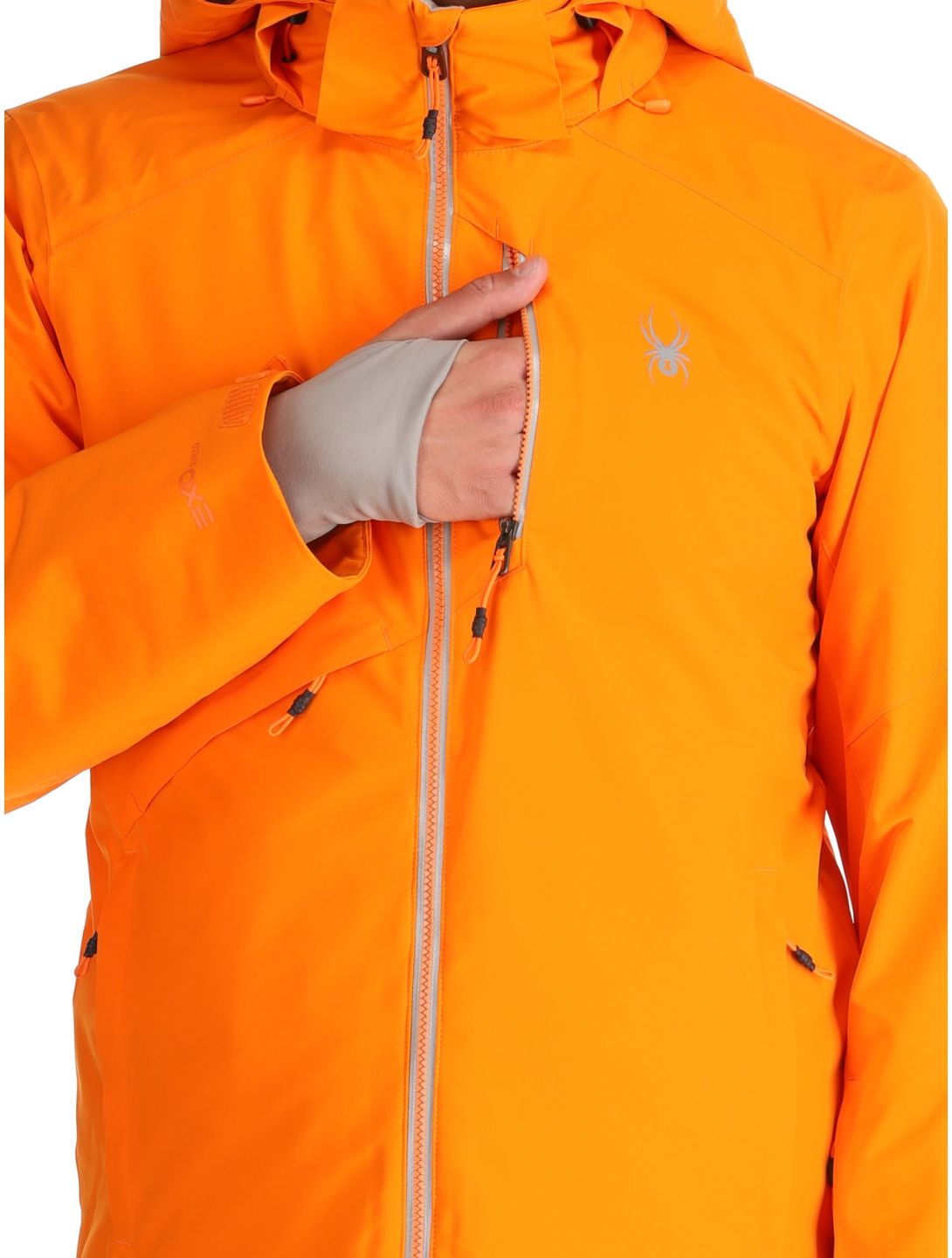 Spyder, Tripoint ski jacket men Orange Shock black 