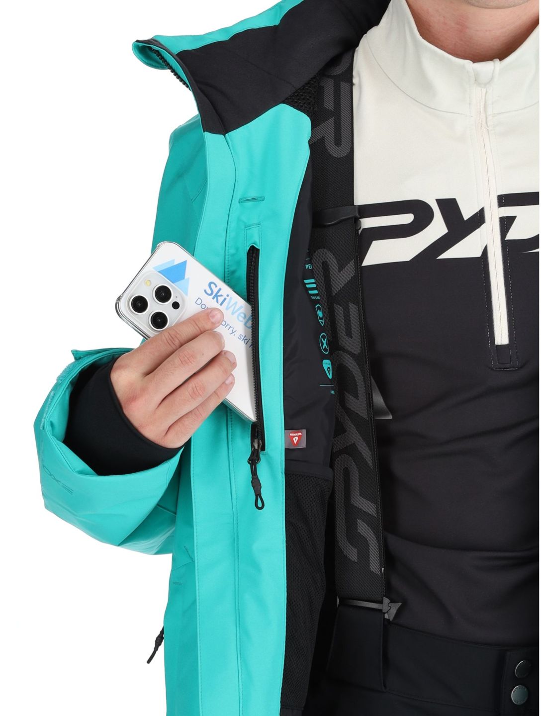 Spyder, Tripoint ski jacket men Teal Green green 