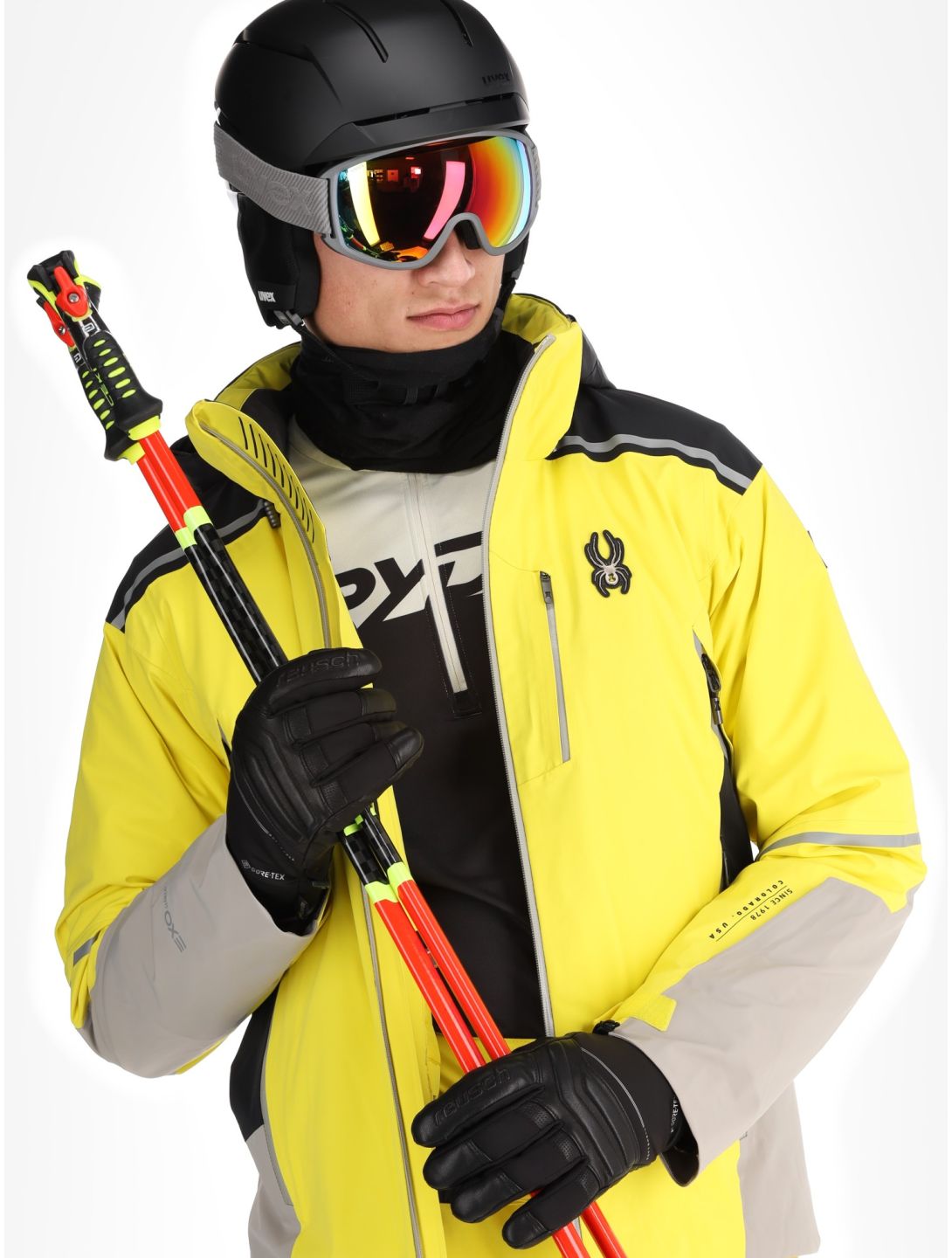 Spyder, Vanqysh ski jacket men Acid Yellow yellow 