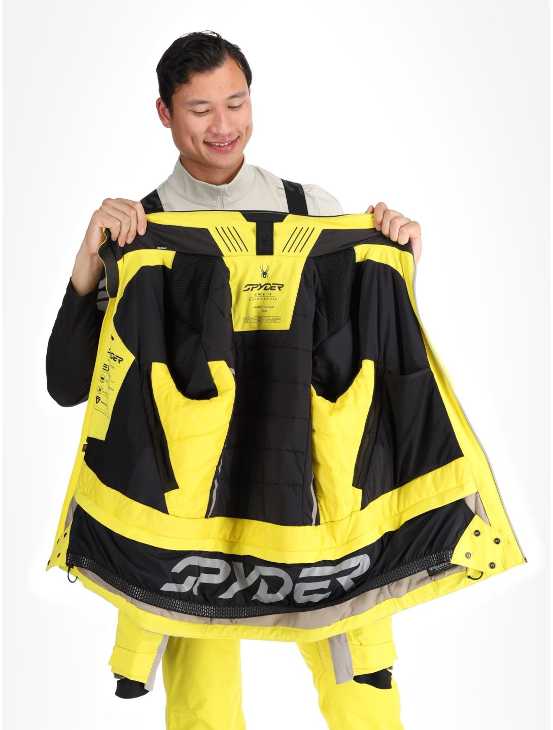 Spyder, Vanqysh ski jacket men Acid Yellow yellow 