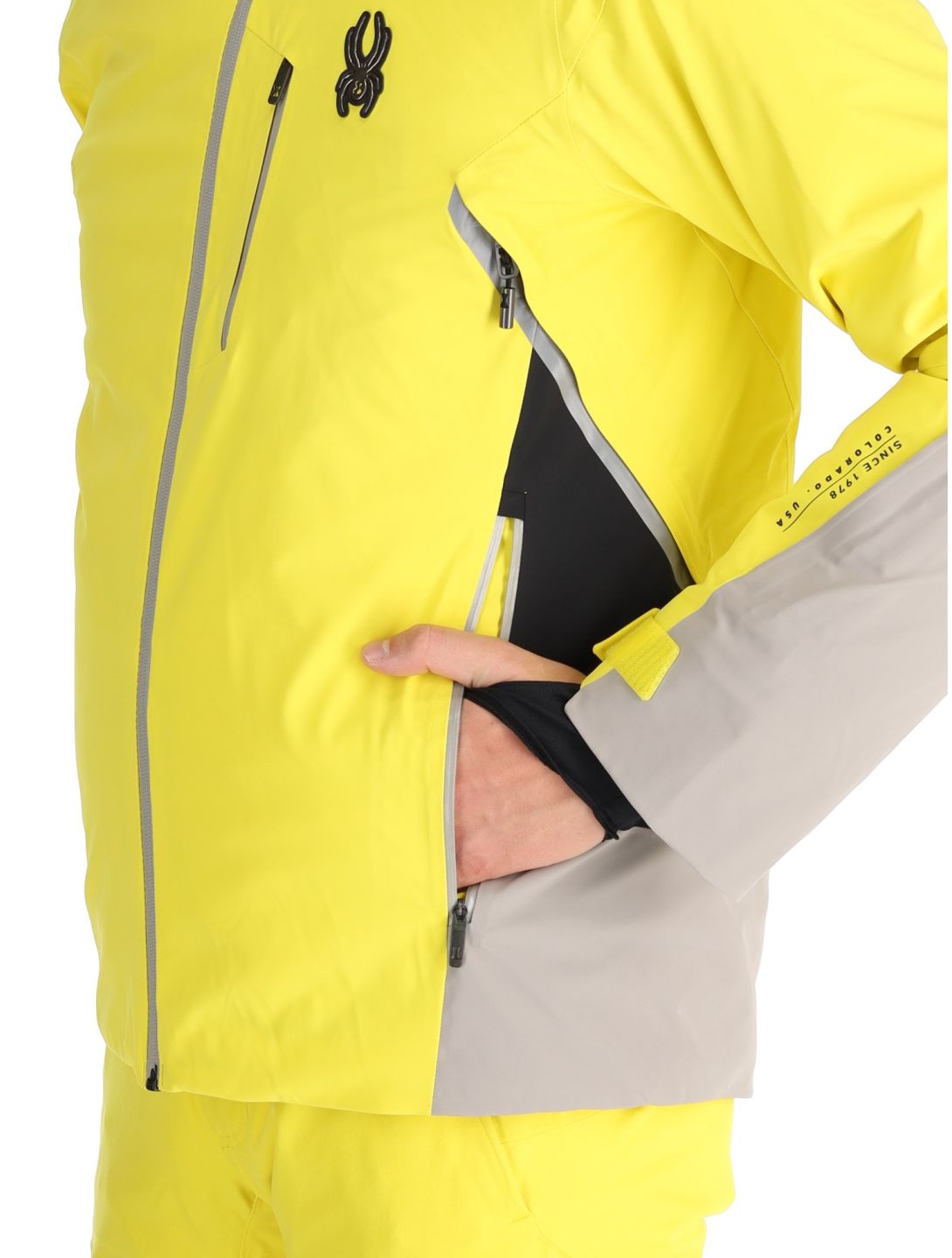 Spyder, Vanqysh ski jacket men Acid Yellow yellow 