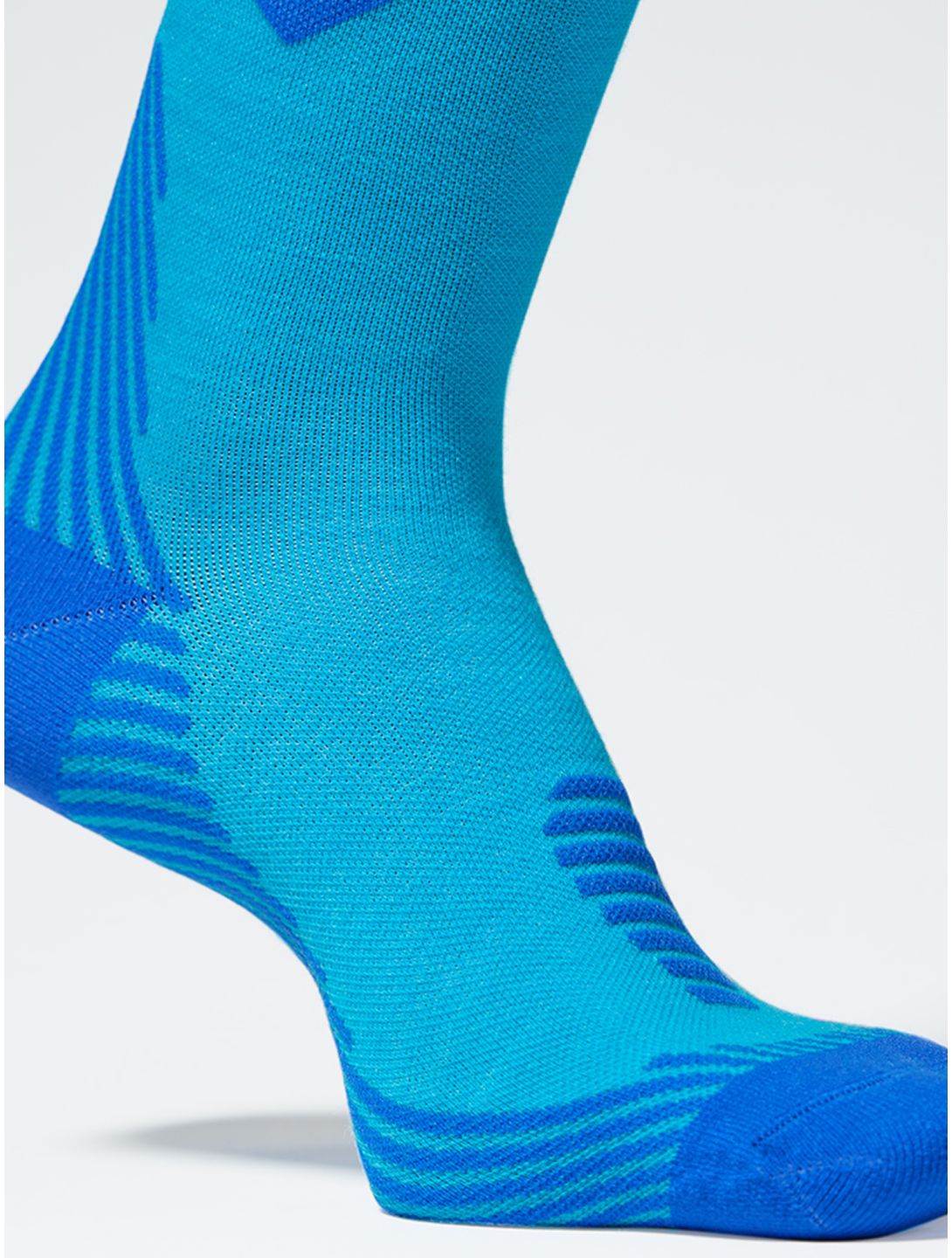 Stox, Merino Skiing compression socks women Turquoise / Cobalt blue 