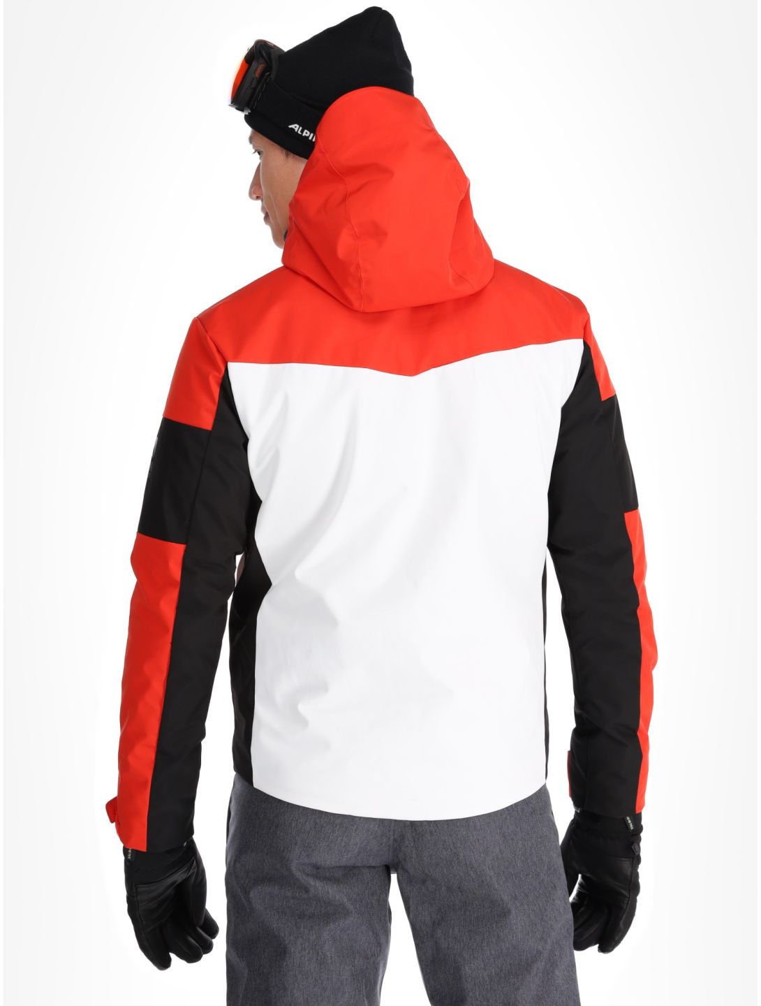 Sun Valley, Draggo ski jacket men Blanc red, white 