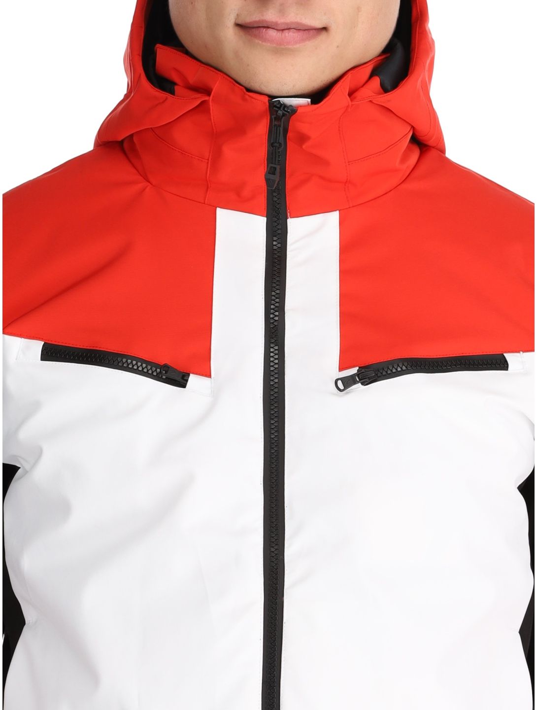 Sun Valley, Draggo ski jacket men Blanc red, white 