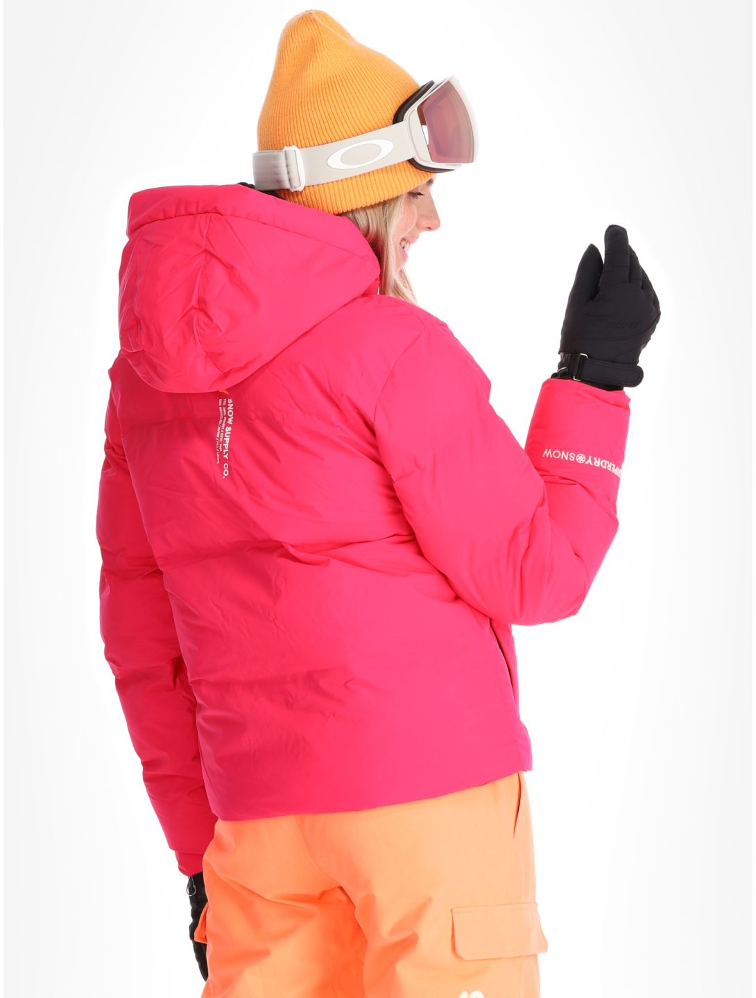 Superdry, Hooded Ski Boxy Puffer ski jacket women Hyper Fire Pink pink 