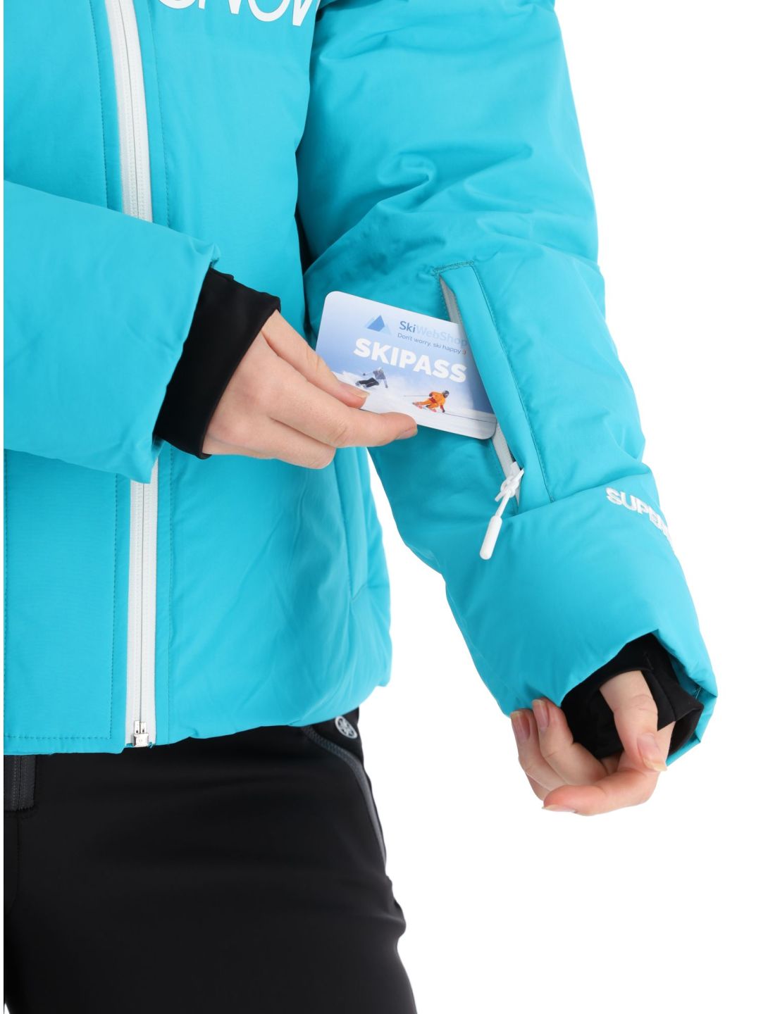 Superdry, Ski Boxy Puffer ski jacket women Bali Blue blue 