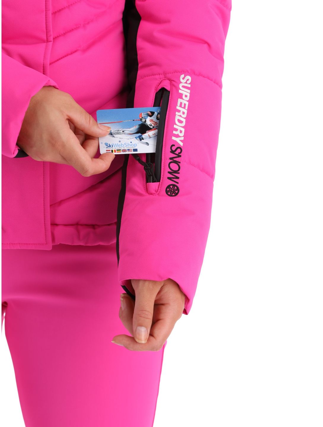 Superdry, Ski Luxe Puffer Jacket ski jacket women Hyper Magenta Pink pink