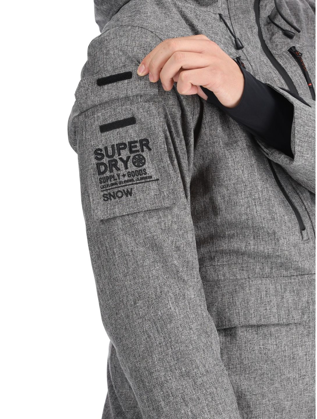 Superdry, Ski Peak Rescue ski jacket men Dark Grey Marl grey 