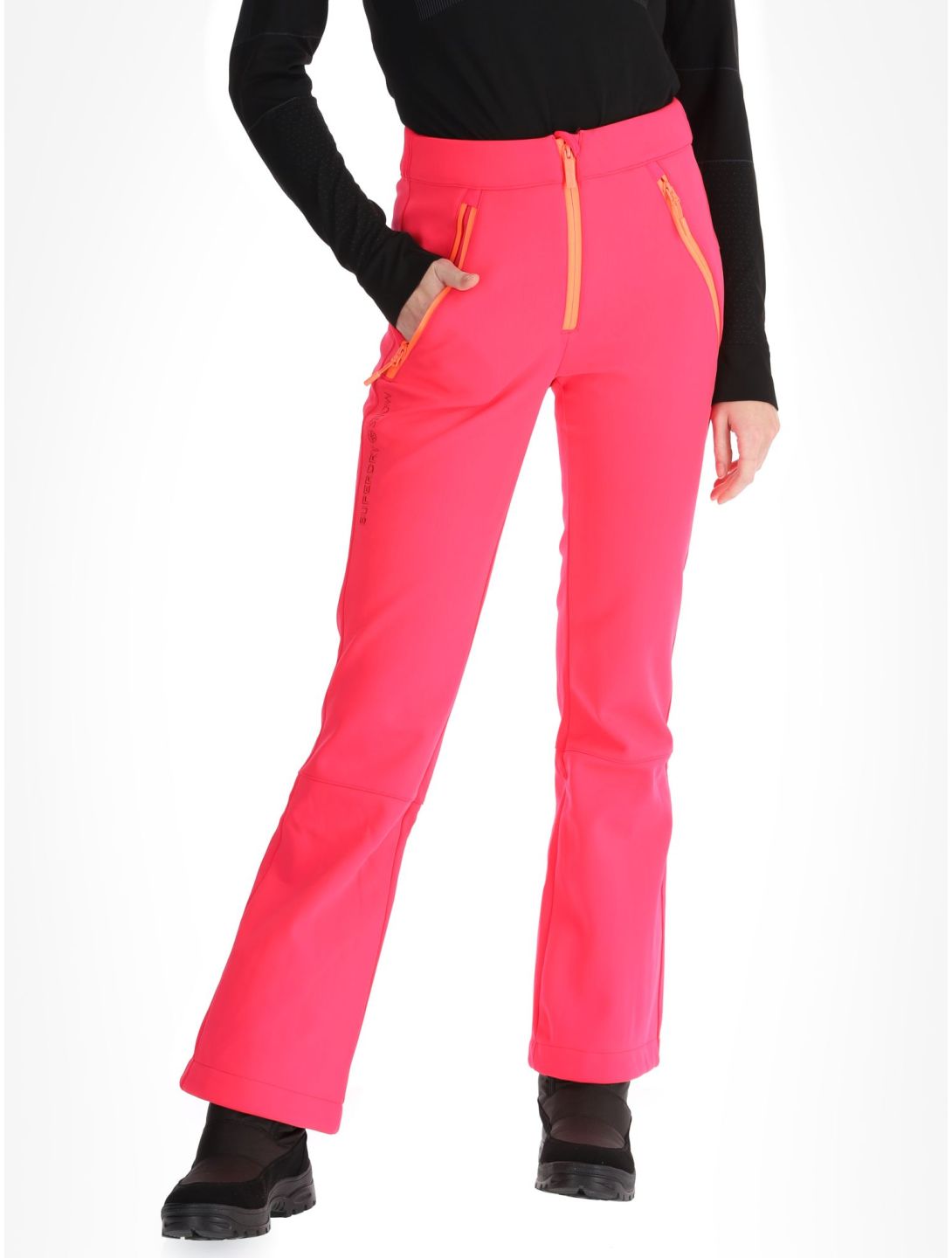 Superdry, Ski Softshell Slim softshell ski pants women Hyper Fire Pink pink 