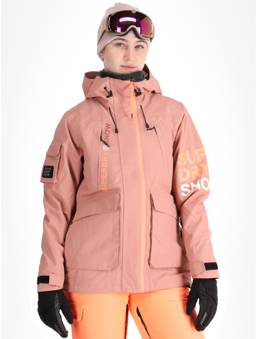 Superdry, Ski Ultimate Rescue ski jacket women Ash Rose pink 