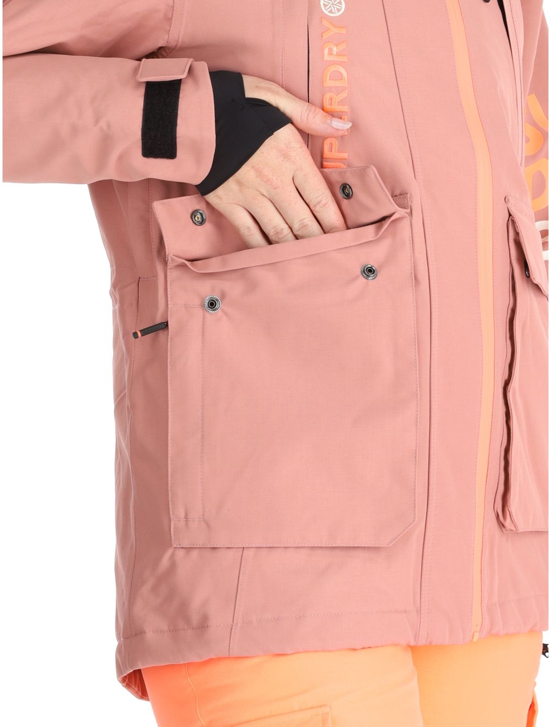 Superdry, Ski Ultimate Rescue ski jacket women Ash Rose pink 