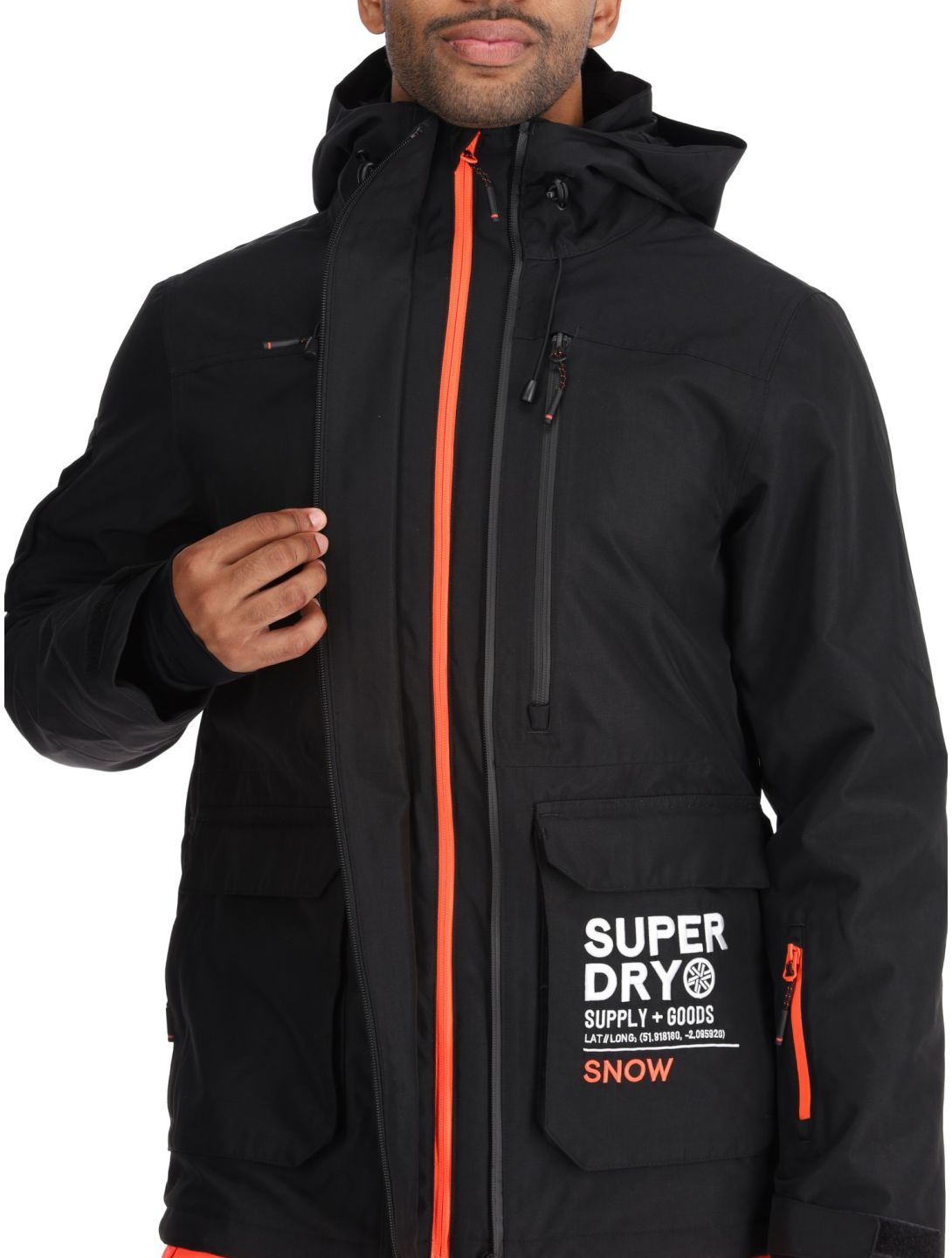 Superdry, Ski Ultimate Rescue ski jacket men Black black 