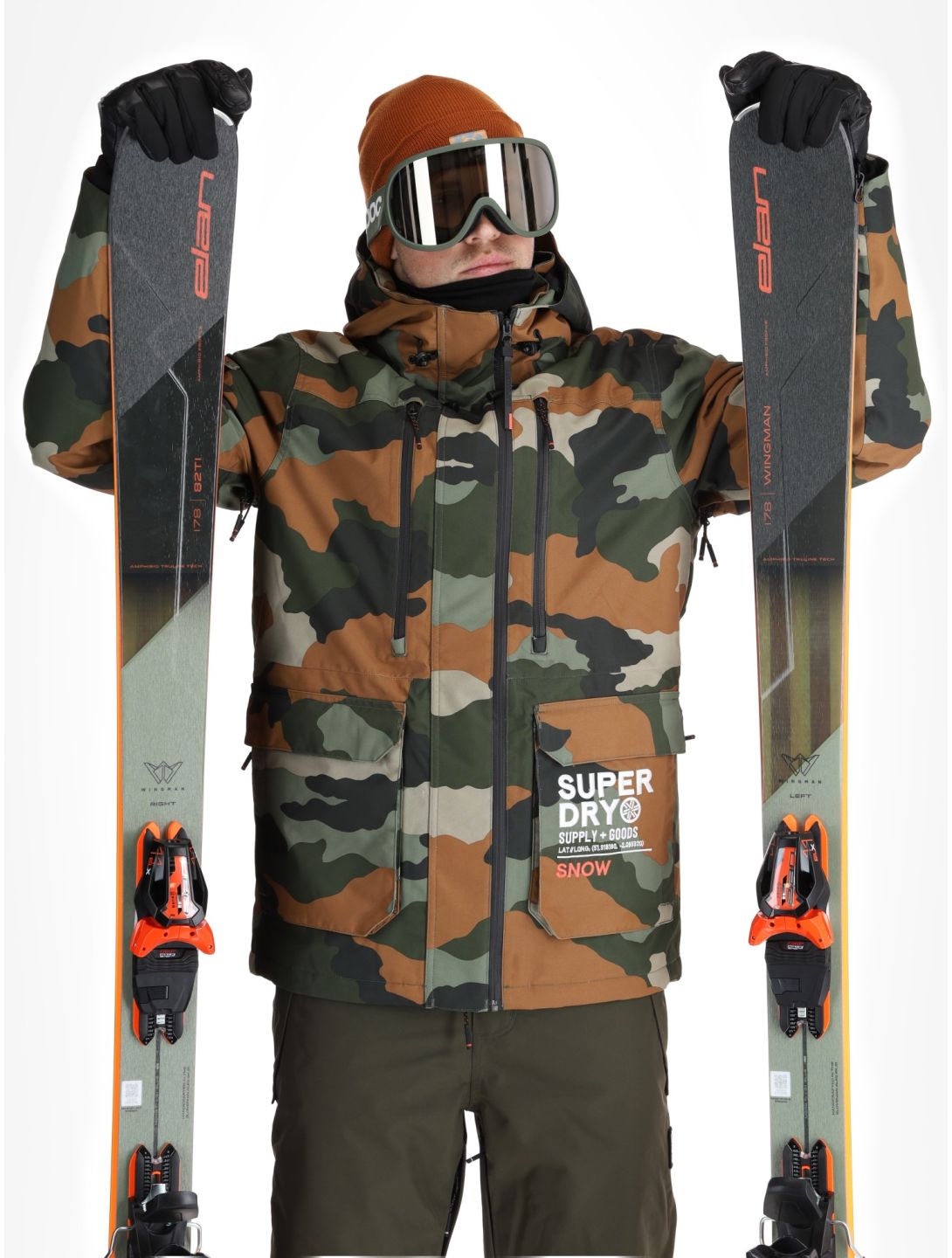 Superdry, Ski Ultimate Rescue ski jacket men Troops Camo Green green, multicolor 