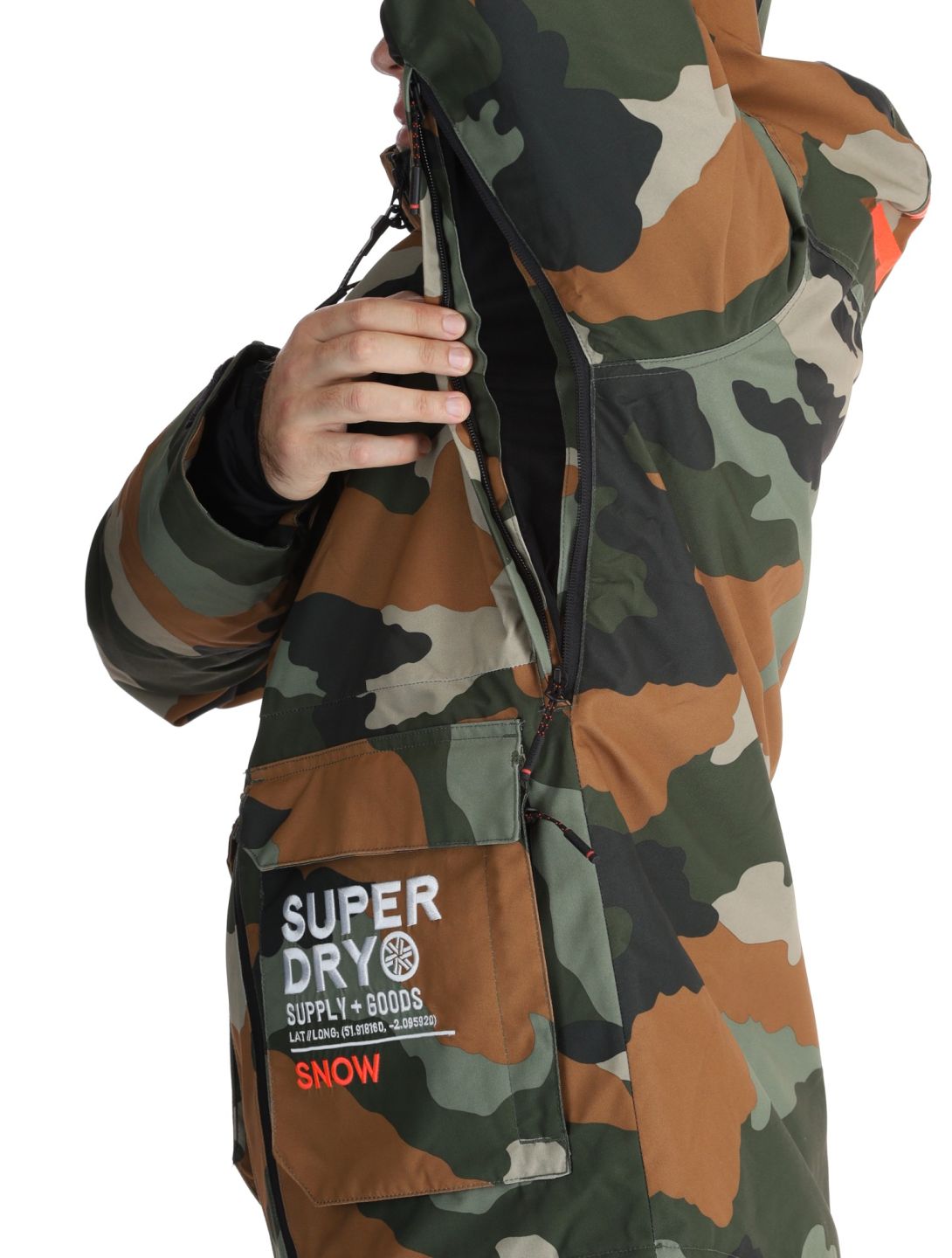 Superdry, Ski Ultimate Rescue ski jacket men Troops Camo Green green, multicolor 