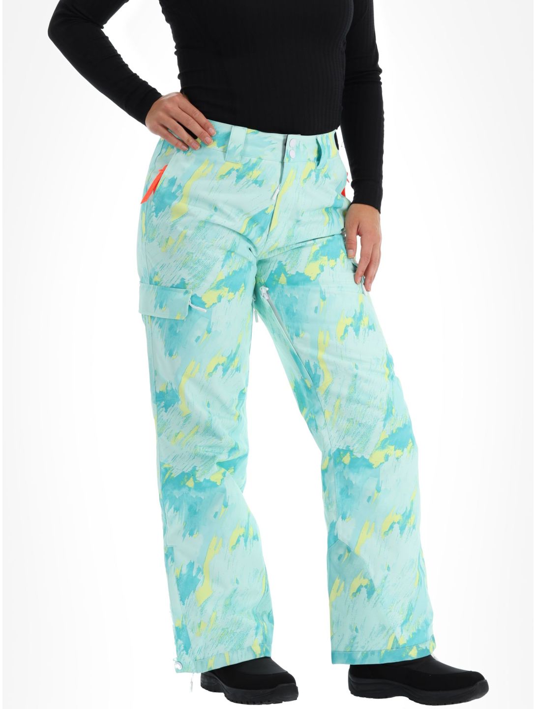 Superdry, Ski Ultimate Rescue ski pants women Abstract Teal Lime green 