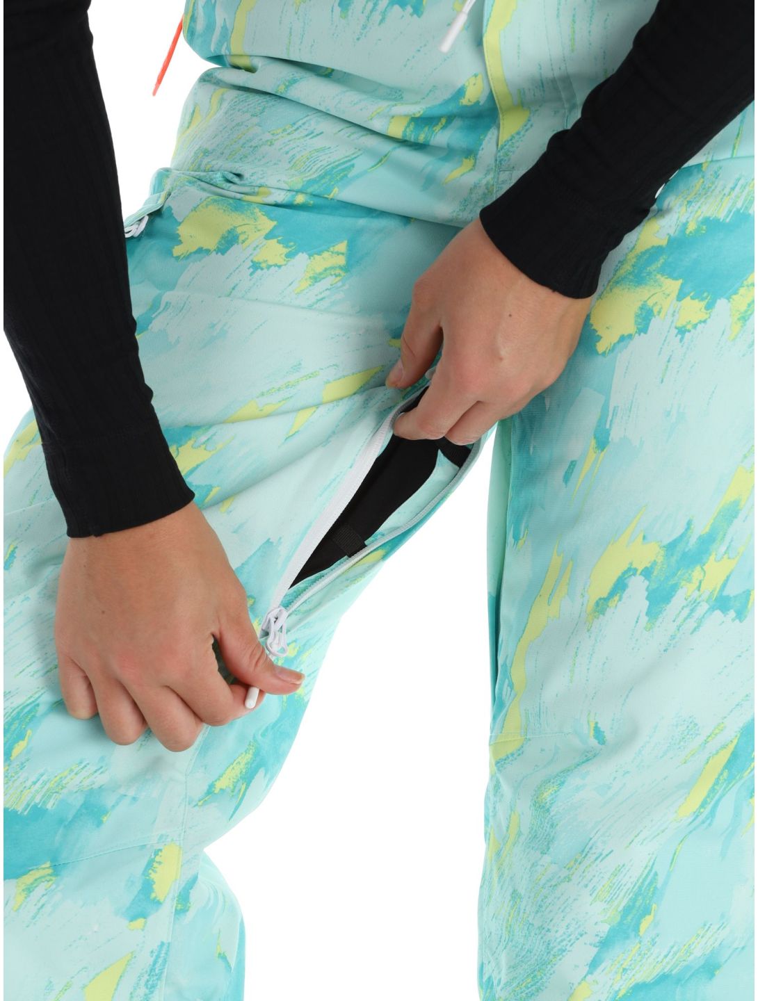 Superdry, Ski Ultimate Rescue ski pants women Abstract Teal Lime green 