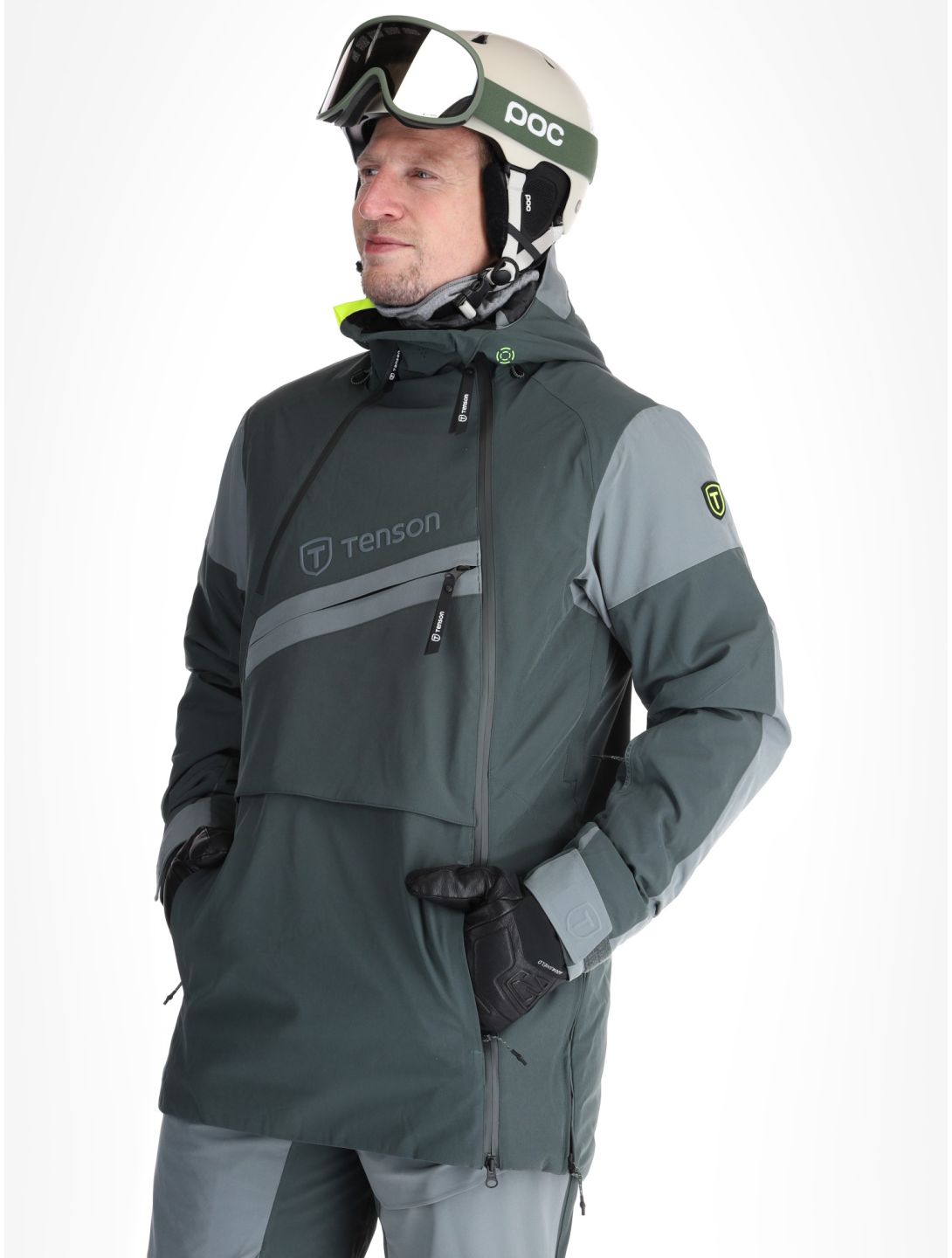 Tenson, Aerismo JackoRak ski jacket men Grey Green grey 