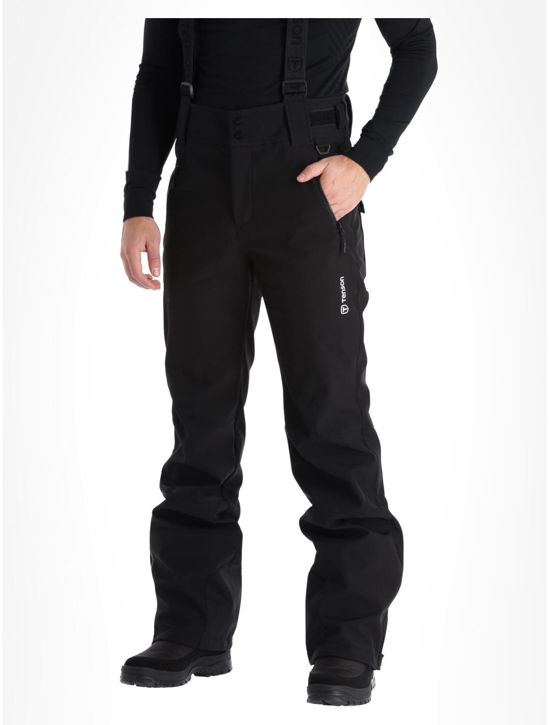 Tenson, Cygnus softshell ski pants men Black black 