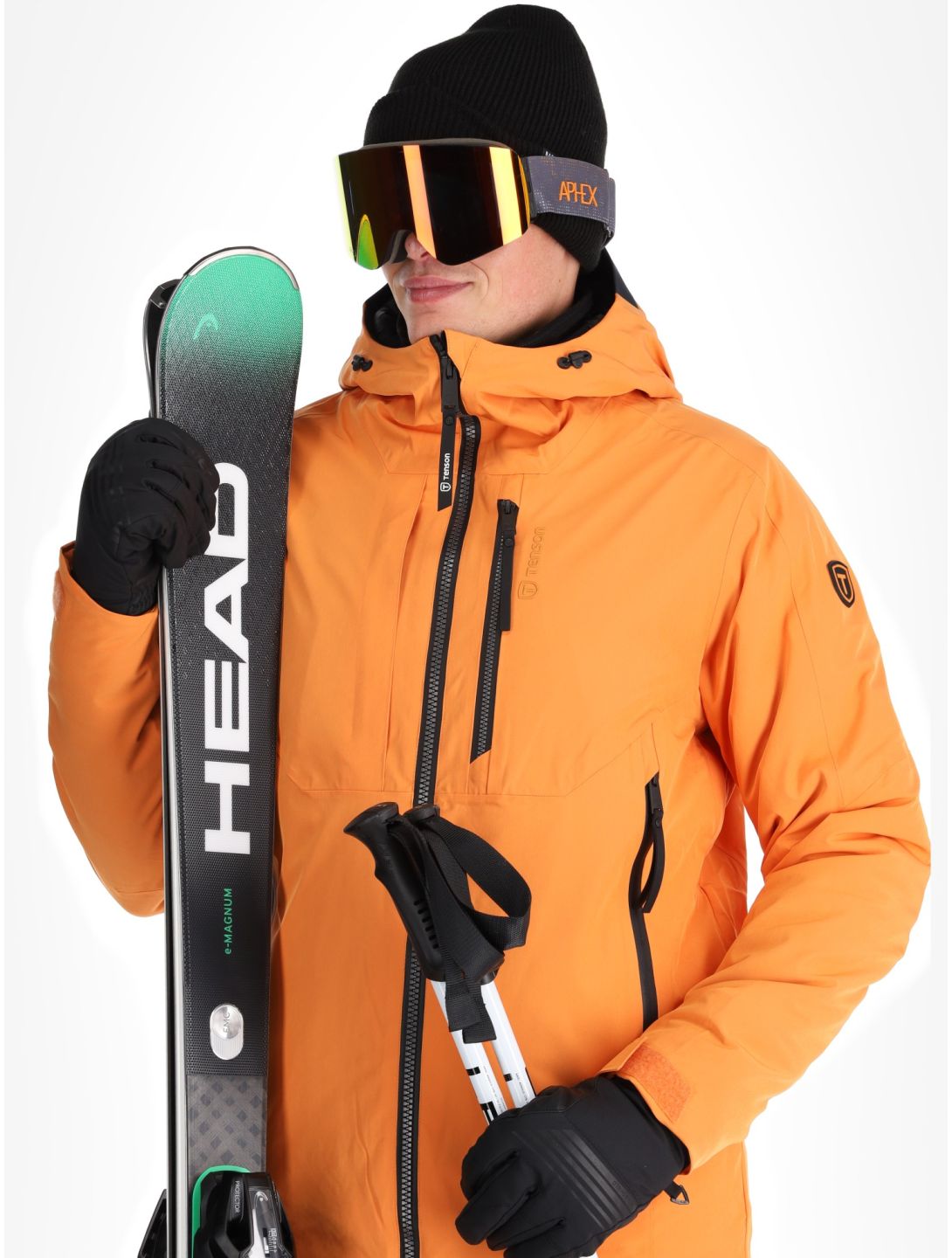 Tenson, Prime Pro ski jacket men Dark Orange orange 