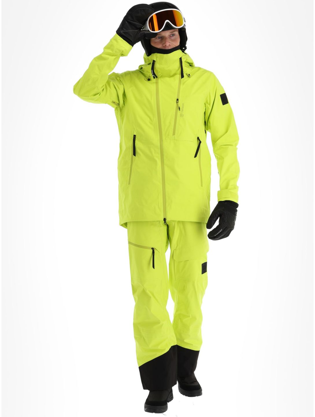 Tenson, Shibui hardshell ski jacket men Acid Lemon yellow 