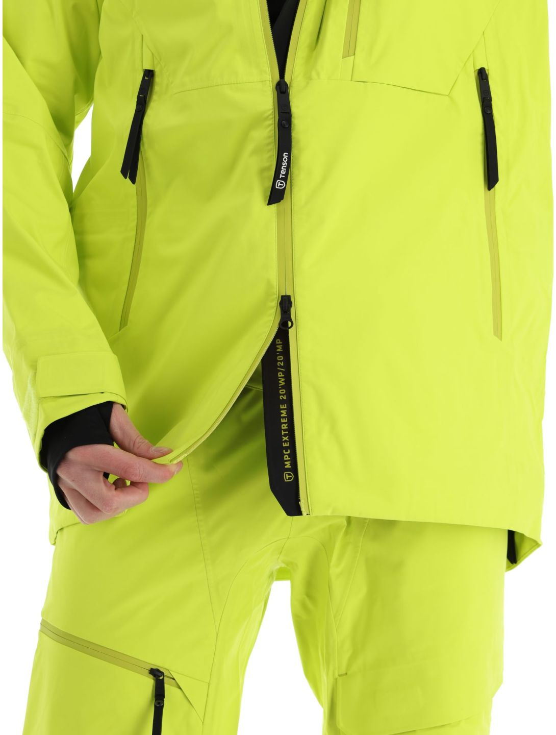 Tenson, Shibui hardshell ski jacket men Acid Lemon yellow 