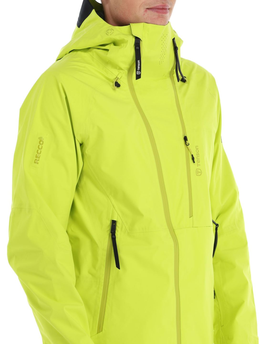 Tenson, Shibui hardshell ski jacket men Acid Lemon yellow 