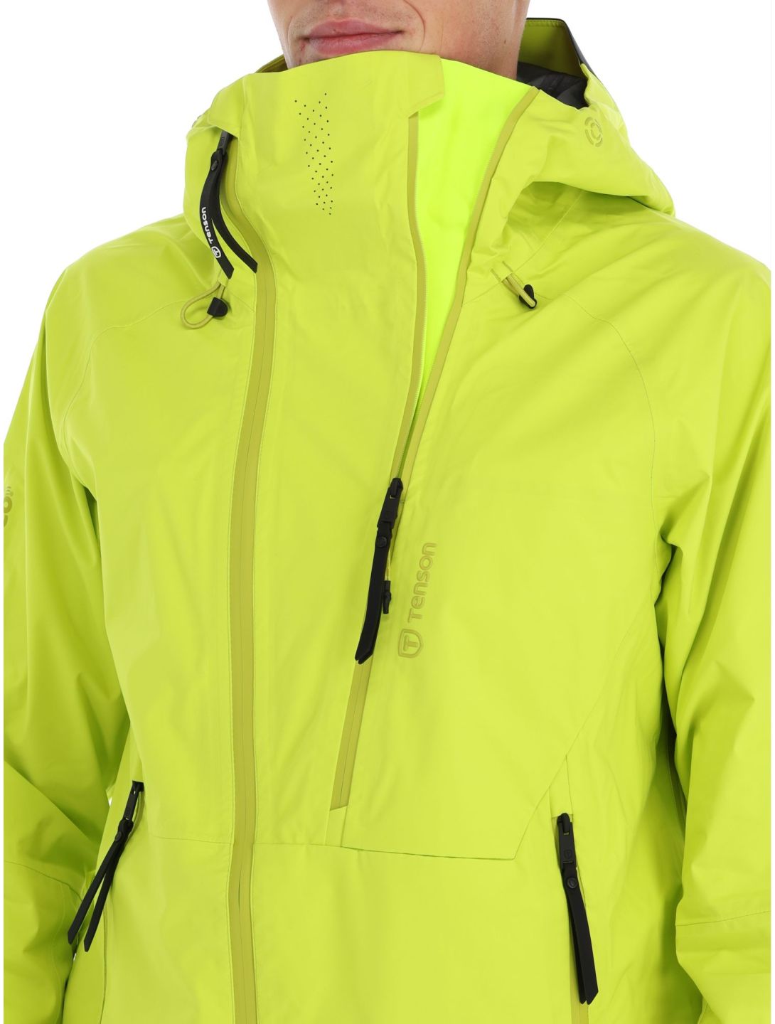 Tenson, Shibui hardshell ski jacket men Acid Lemon yellow 