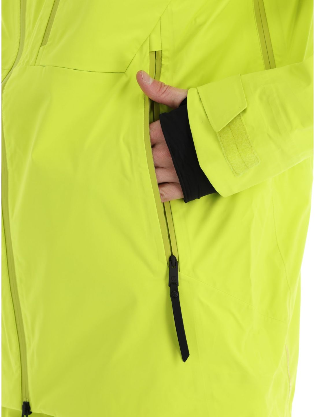 Tenson, Shibui hardshell ski jacket men Acid Lemon yellow 