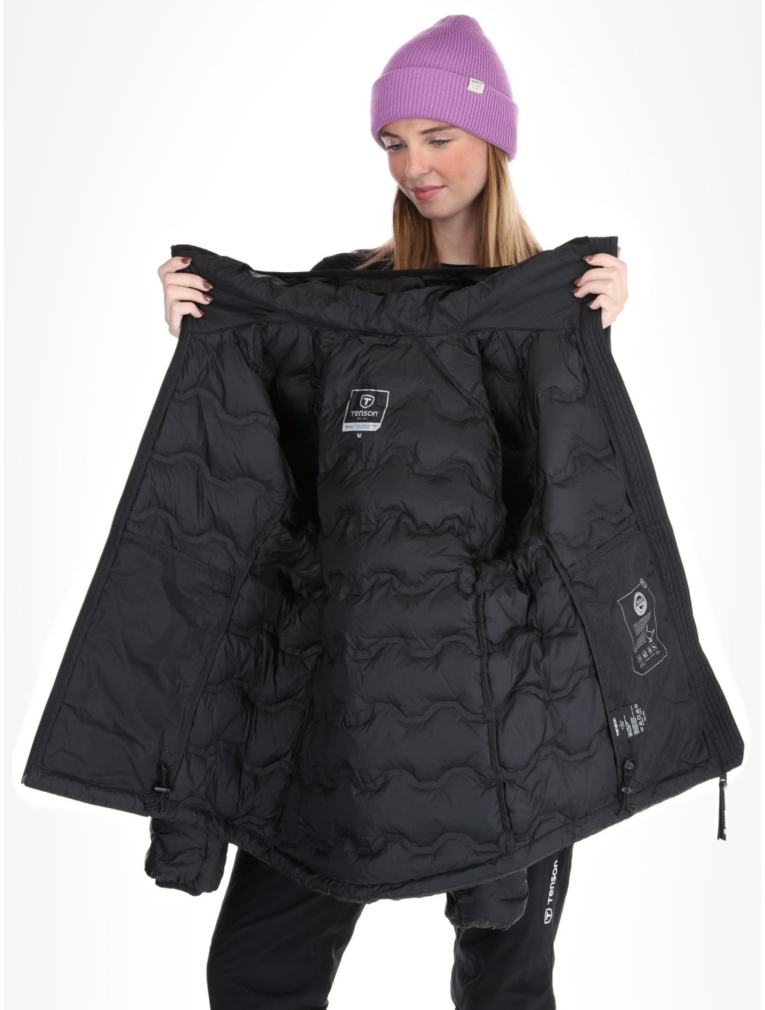 Tenson, Shibui Down down jacket women Black black 