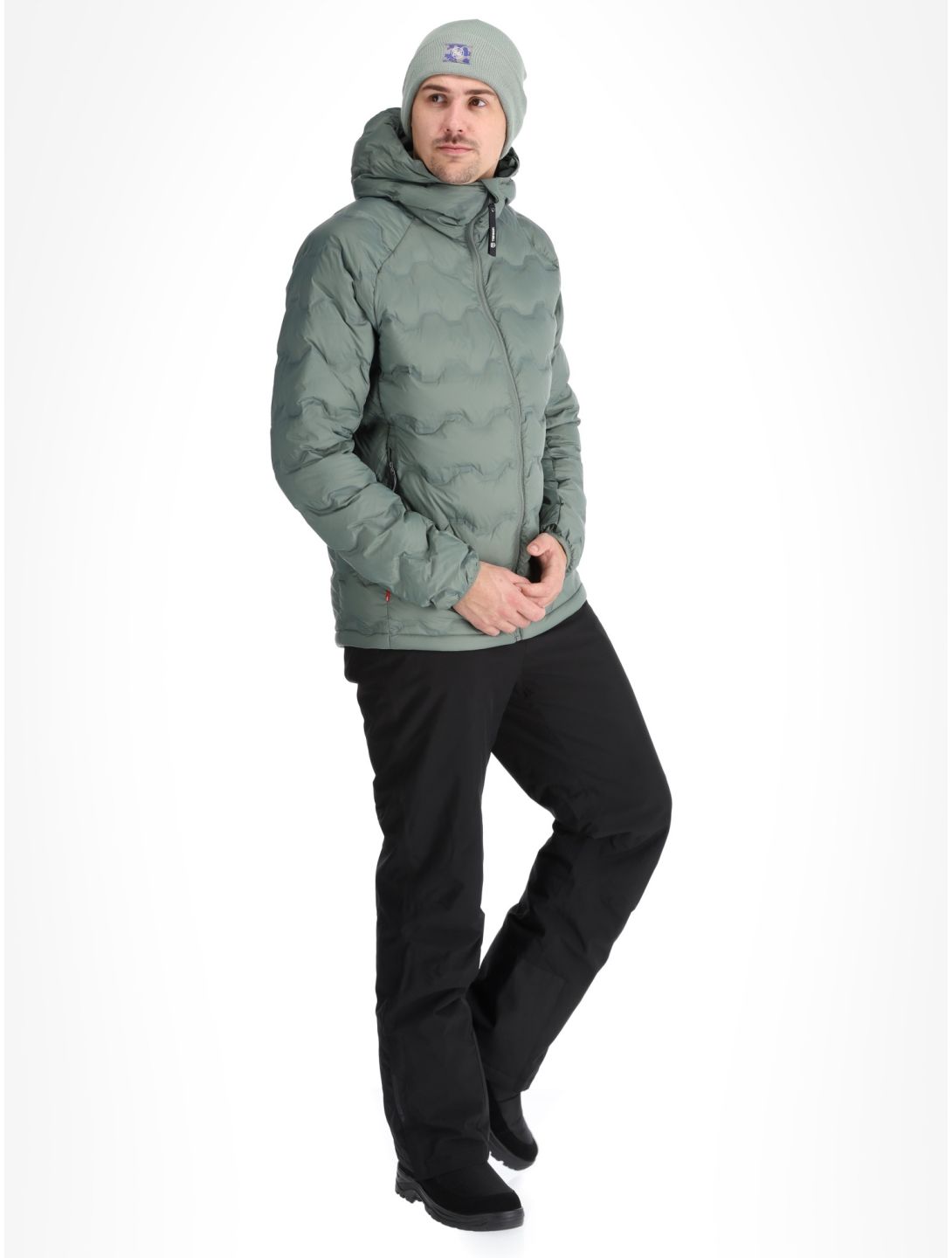 Tenson, Shibui Down down jacket men Grey Green grey 