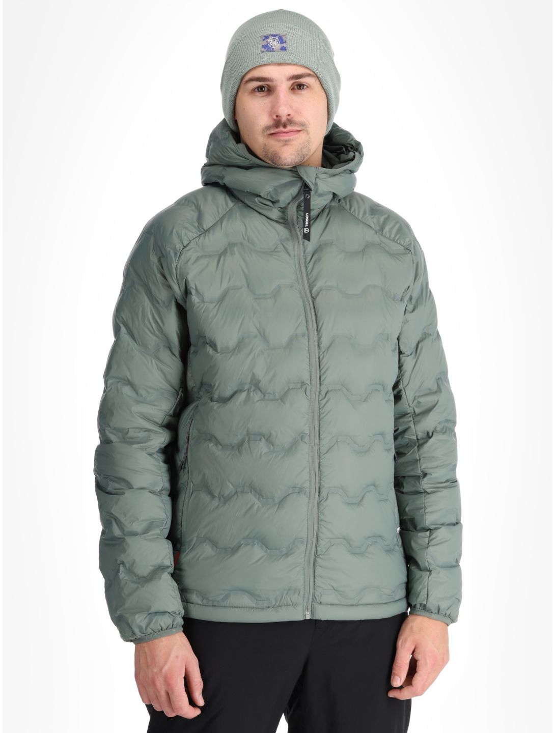 Tenson, Shibui Down down jacket men Grey Green grey 