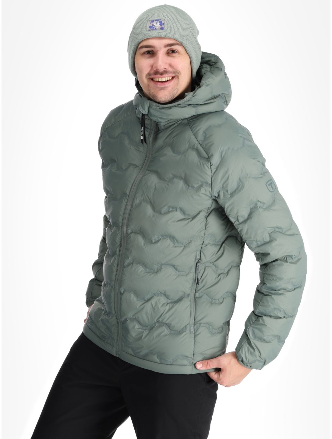 Tenson, Shibui Down down jacket men Grey Green grey 