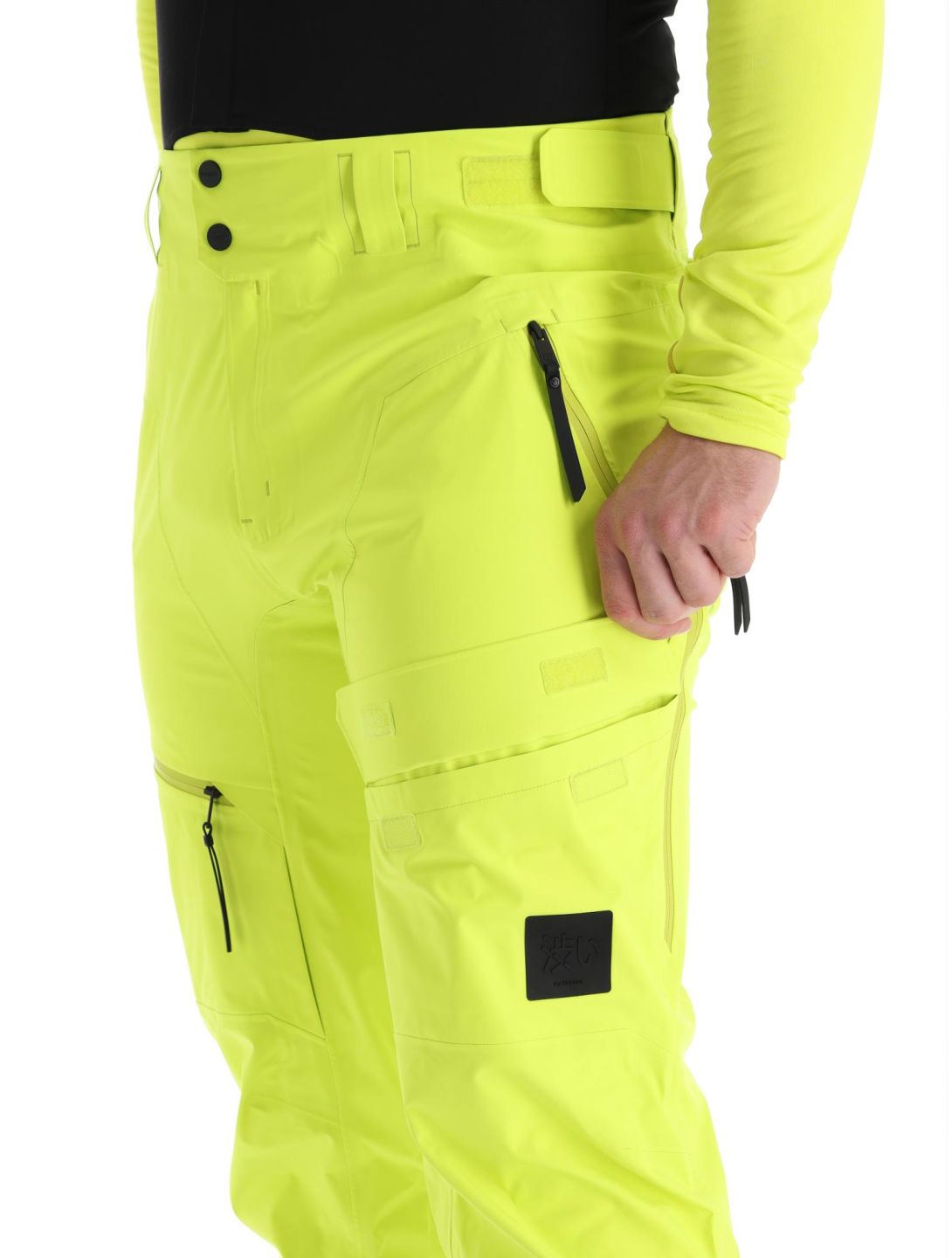 Tenson, Shibui Shell hardshell ski pants men Acid Lemon yellow 