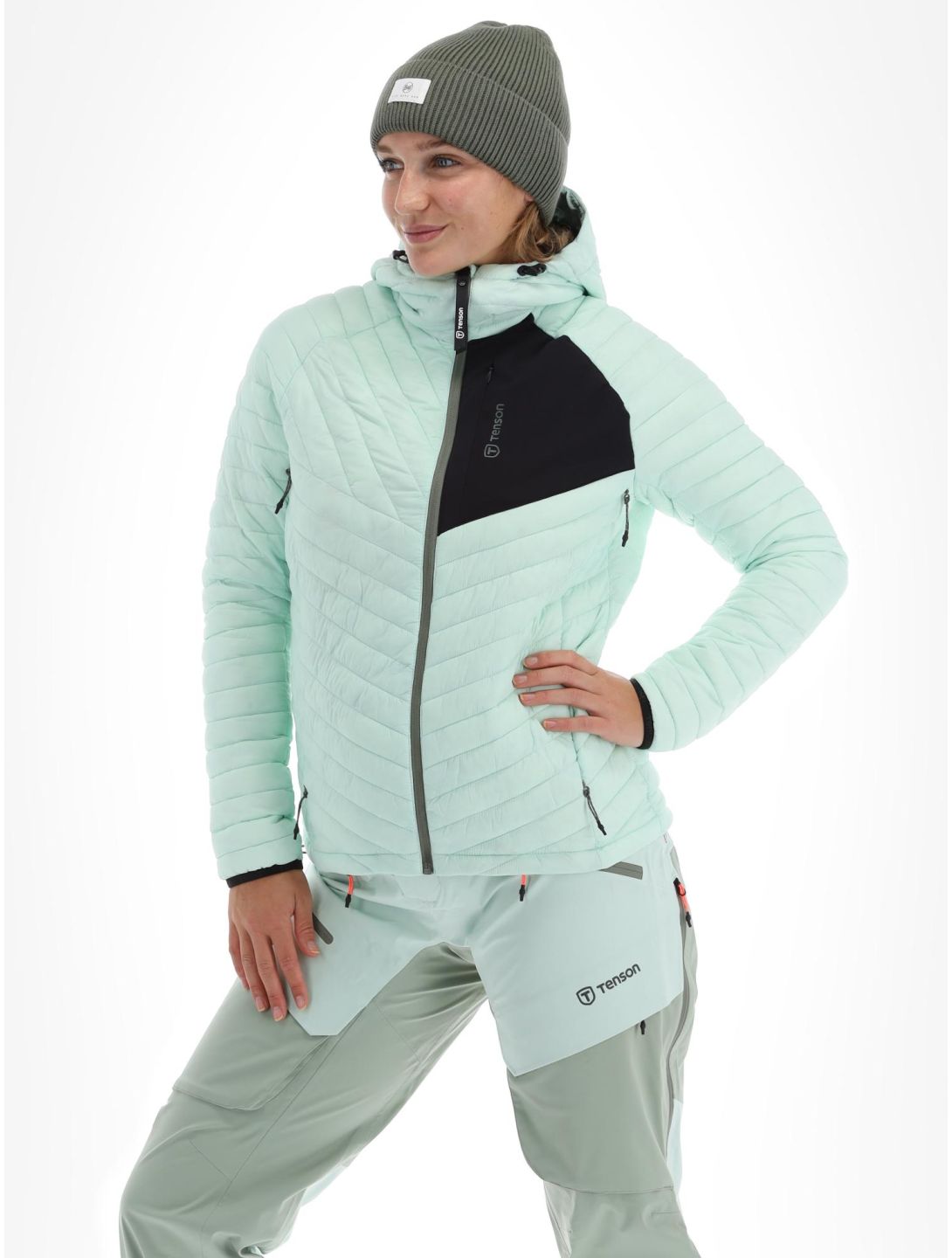 Tenson, Touring Puffer down jacket women Light Green green 