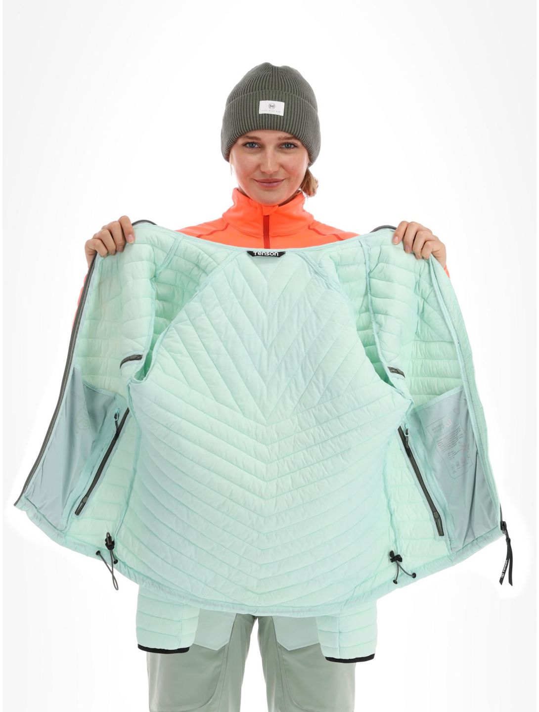 Tenson, Touring Puffer down jacket women Light Green green 