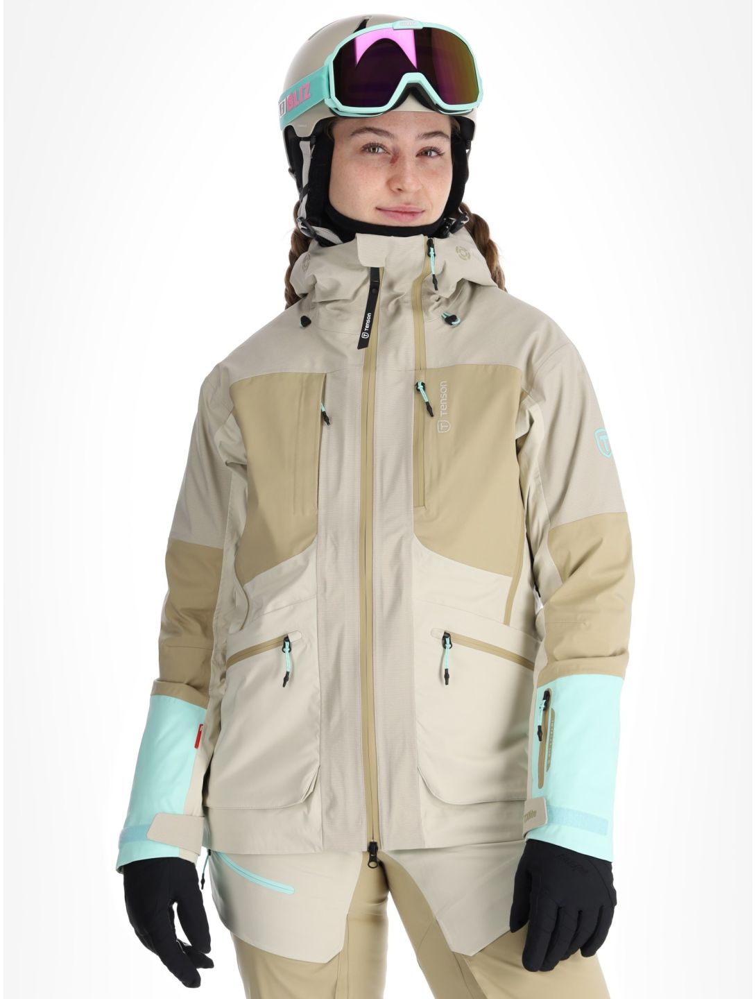 Tenson, Touring Shell ski jacket women Light Beige beige 