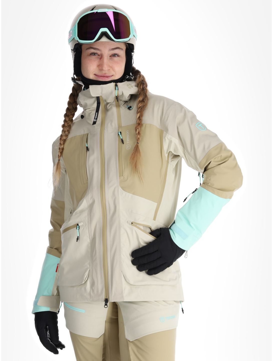 Tenson, Touring Shell ski jacket women Light Beige beige 