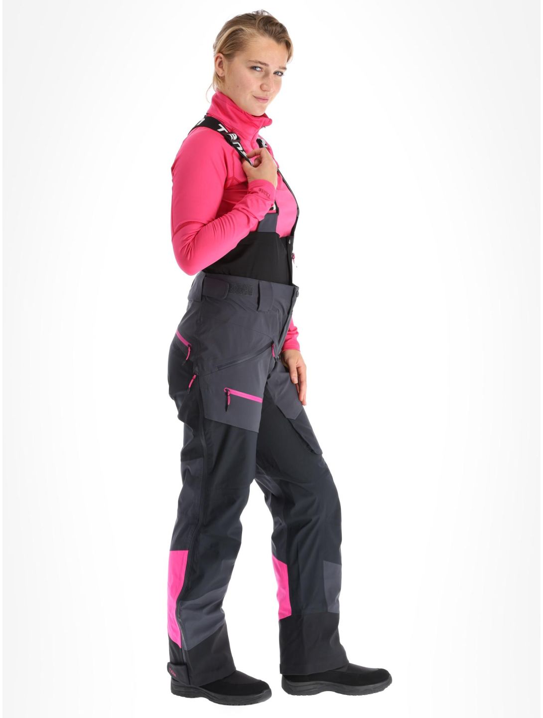 Tenson, Touring Shell hardshell ski pants women Anthracite grey 