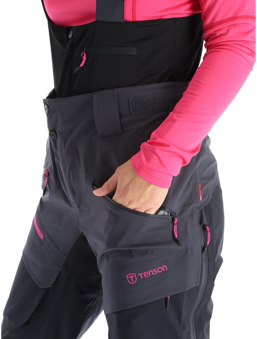 Tenson, Touring Shell hardshell ski pants women Anthracite grey 