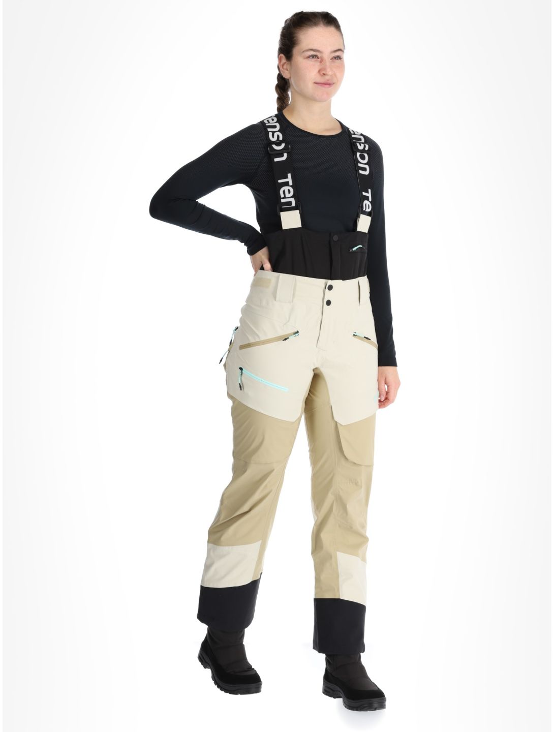 Tenson, Touring Shell hardshell ski pants women Light Beige beige 